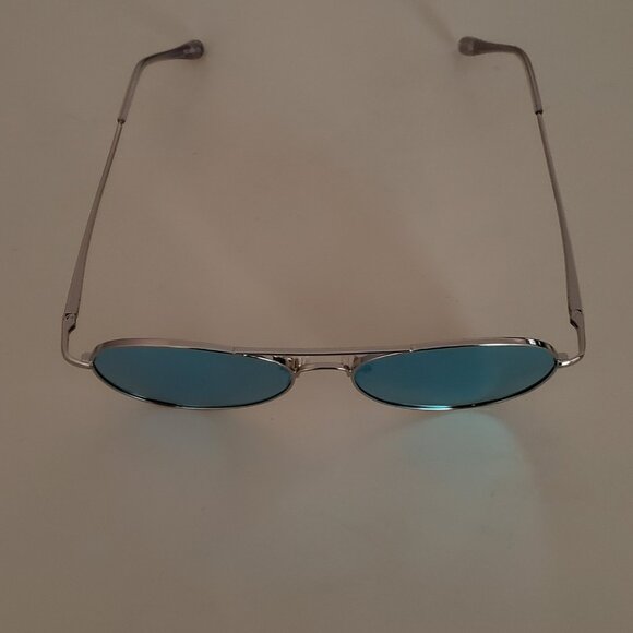 Classic Aviator Silver Blue Sunglasses [SOJOS] [Size 56-15-140] - Picture 2 of 7
